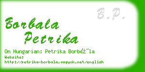 borbala petrika business card